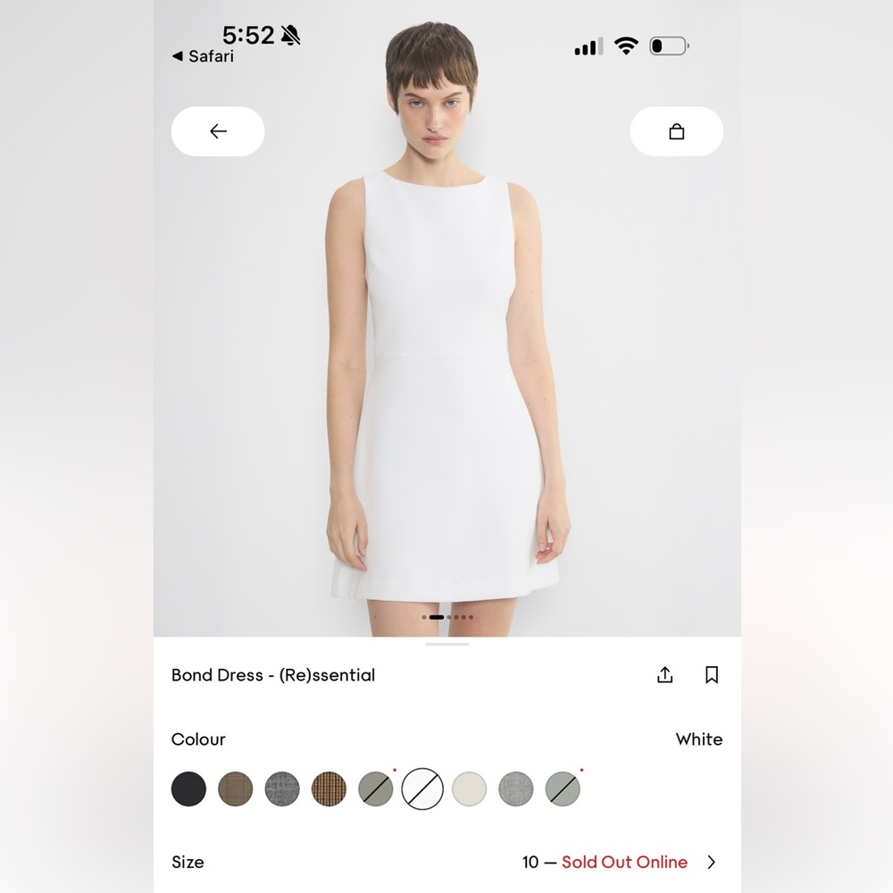 Babaton Bond Dress in White